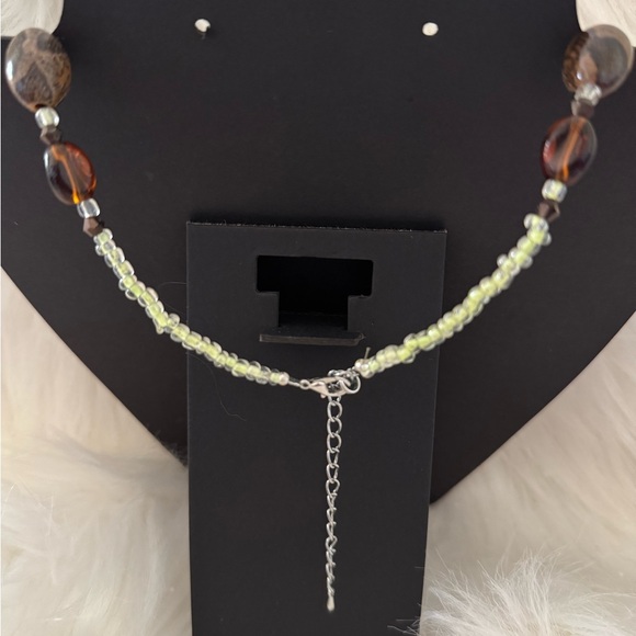 Necklace 🎁 Blue and Brown Beaded 🎁 - Picture 2 of 3